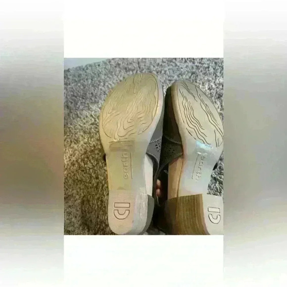 EARTH open-toe shootie brown leather ankle bootie sixe 9w - Picture 7 of 10